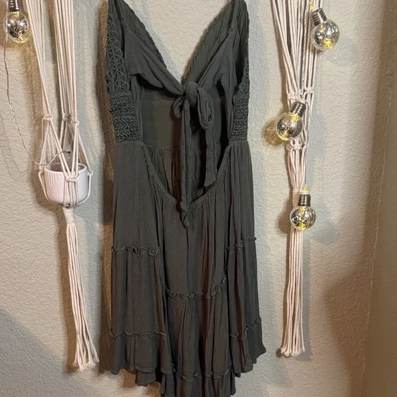 ILLA ILLA Forest Green Crochet Mini Dress - Picture 3 of 5